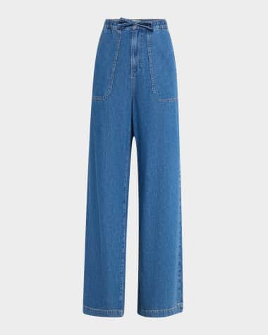 PAIGE Rumi Denim Drawstring Pants