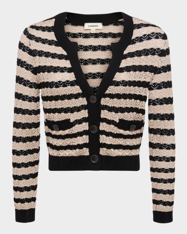 L'Agence Orla Pointelle Knit Cardigan