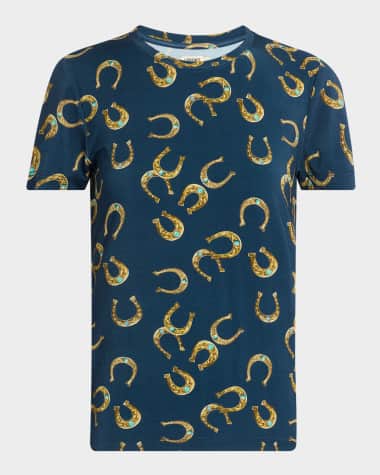 L'Agence Ressi Short-Sleeve Horseshoe Tee