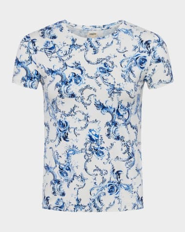 L'Agence Ressi Short-Sleeve Baroque Tee