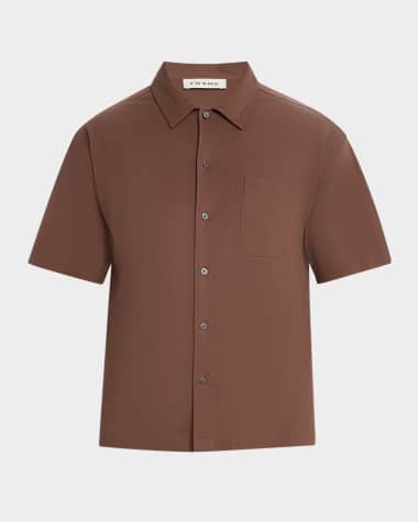 FRAME Men's Pique Button-Down Shirt