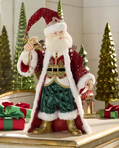 Katherine's Collection King Christopher Claus with Lantern Tabletop Figurine