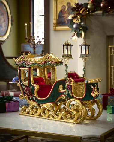 Katherine's Collection Winter Balsam and Berry Sleigh Christmas Decoration