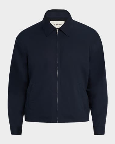 FRAME Men's Zip-Front Cotton Poplin Jacket