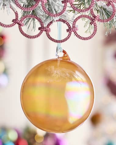 Jim Marvin Magenta Essence Glass Christmas Ornament