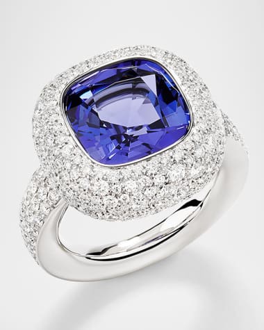 Pomellato Nudo High Jewelry 18K White Gold Tanzanite Ring