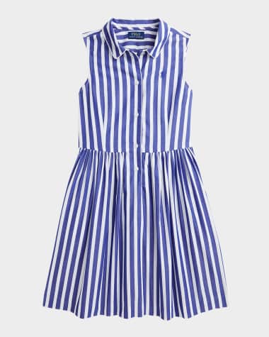 Ralph Lauren Childrenswear Girl's Striped Day Dress, Size 7-14