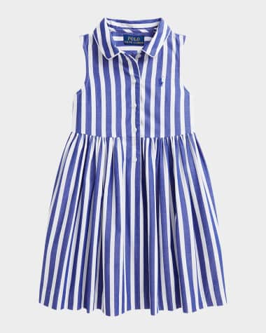 Ralph Lauren Childrenswear Girl's Striped Day Dress, Size 3-6X