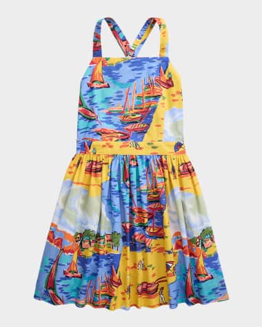 Ralph Lauren Childrenswear 30S COTTON-PRINTPINAFOR-DRESSES-DAY DRESS