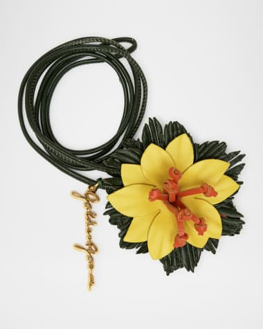 Golden Goose Leather Flower Bag Charm