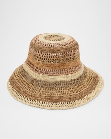 Chloe Chloe Sunset Raffia Bucket Hat