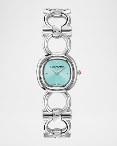 Ferragamo Double Gancini 25MM Stainless Steel Bracelet Watch