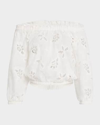 Ramy Brook Rosalia Embroidered Off-Shoulder Blouse