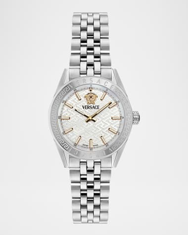 Versace V-Code 36mm Stainless Steel Bracelet Watch