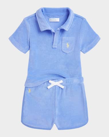 Ralph Lauren Childrenswear Boy's Two-Piece French Terry Set, Size 3M-24M