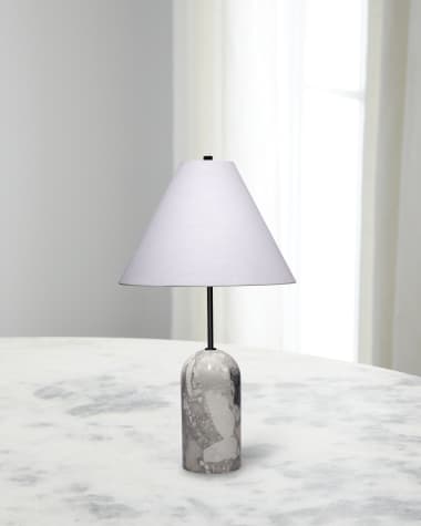 Jamie Young Holt Travertine Table Lamp, 28"