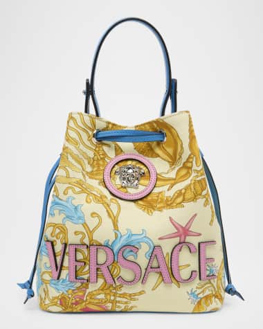Versace La Medusa Sea Life Printed Bucket Bag