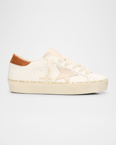 Golden Goose Hi-Star Leather Low-Top Sneakers