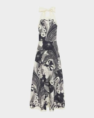 ALEMAIS Mickey Halter Midi Dress