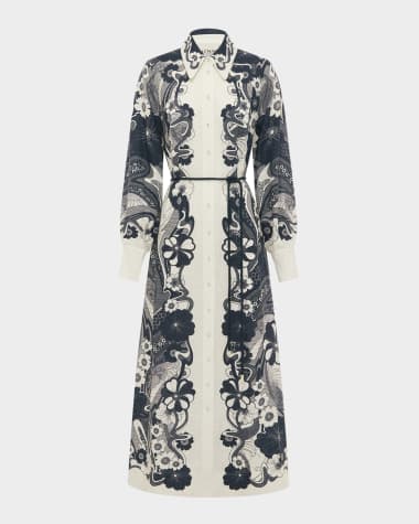 ALEMAIS Mickey Maxi Linen Shirtdress