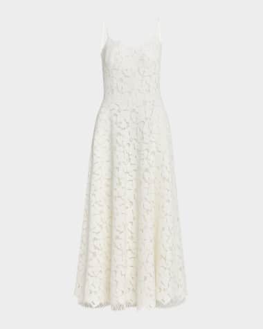 SIMKHAI Julia Sleeveless Floral Lace Midi Dress