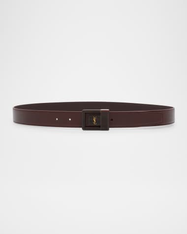 Saint Laurent YSL Buckle Leather Belt
