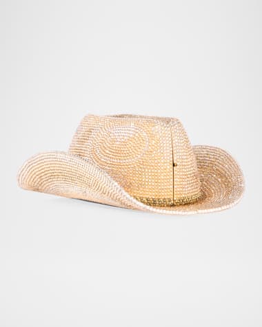 Judith Leiber Couture Cowboy Hat Crystal Clutch Bag