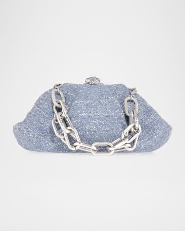 Judith Leiber Couture Gemma Bicolor Metallic Top-Handle Bag