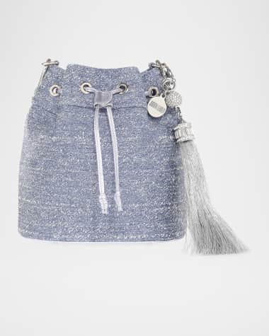 Judith Leiber Couture Piper Bicolor Metallic Drawstring Bucket Bag