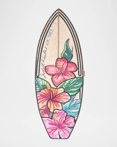 Judith Leiber Couture Surfboard Crystal Clutch Bag
