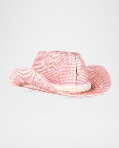 Judith Leiber Couture Cowboy Hat Crystal Clutch Bag