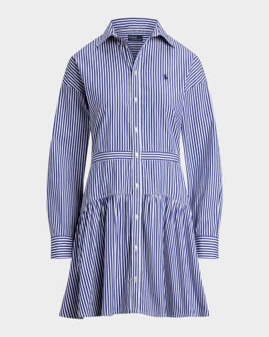 Polo Ralph Lauren Striped Cotton Paneled Shirtdress