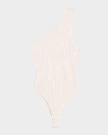 Iro Kida One-Shoulder Rib Bodysuit
