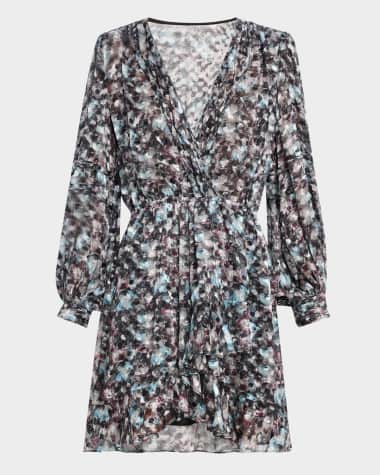 Iro Risli Long-Sleeve Silk Mini Dress
