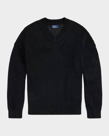 Polo Ralph Lauren Linen-Cotton V-Neck Sweater