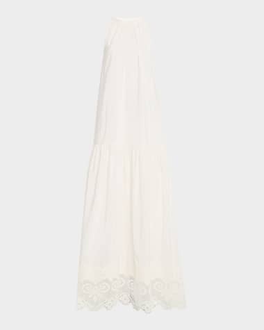 Kobi Halperin Teri Lace-Trim Halter Maxi Dress