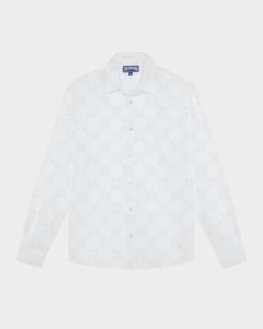 Vilebrequin Men's Cotton-Linen Solid Sport Shirt