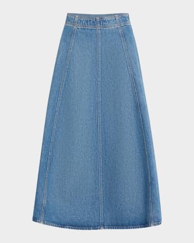 Ulla Johnson The Uma Denim Midi Skirt