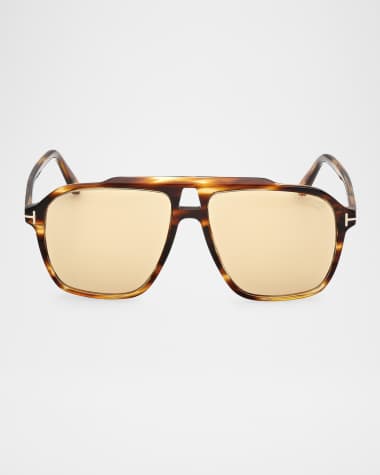 TOM FORD Men's Autari Photochromic Acetate Aviator Sunglasses