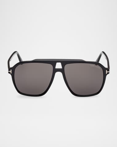 TOM FORD Men's Autari Acetate Aviator Sunglasses
