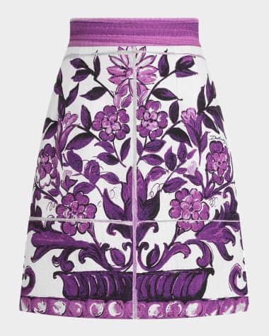 Dolce&Gabbana Majolica-Print Mini Skirt