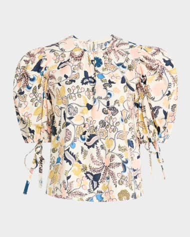 Ulla Johnson Coralie Puff-Sleeve Blouse