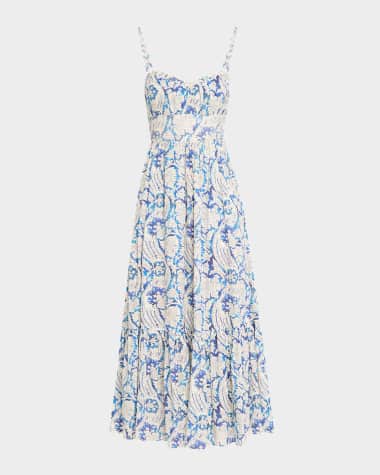 Ulla Johnson Nadine Sweetheart Cami Midi Dress
