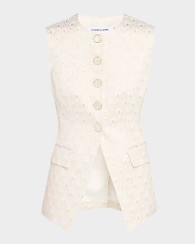 Veronica Beard Lois Embroidered Vest