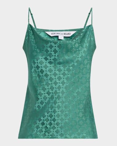 Veronica Beard Sola Cowl-Neck Top