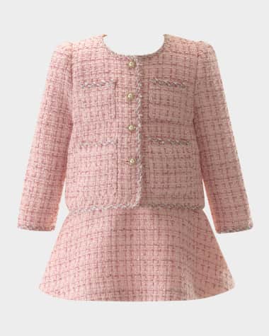 Rachel Riley Girl's Tweed Jacket & Skirt Set, Size 2-14