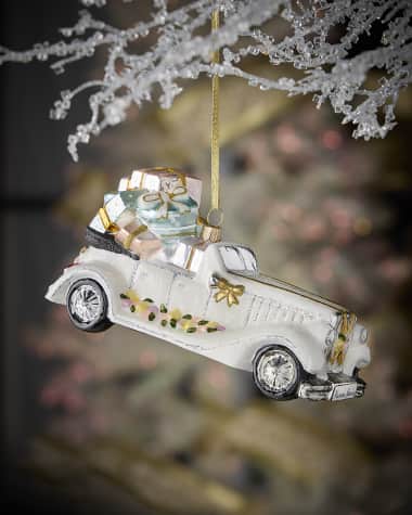 Neiman Marcus Vintage Wedding Car Ornament