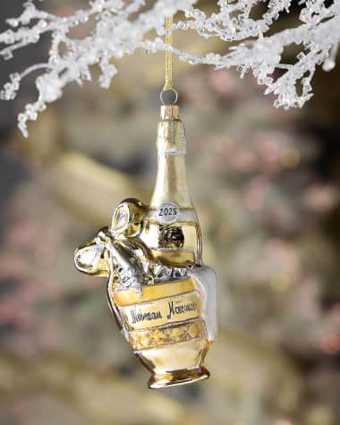 Neiman Marcus Champagne Bottle Ornament