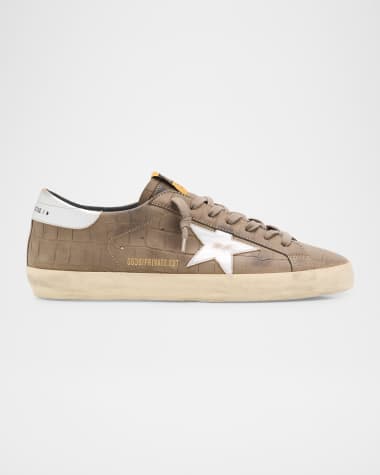 Golden Goose Men's Super-Star Croc-Printed Nubuck Leather Sneakers, Exclusive