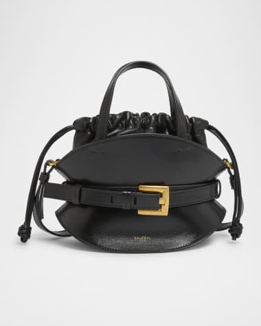 Balmain Shuffle Mini Top-Handle Bag in Calfskin